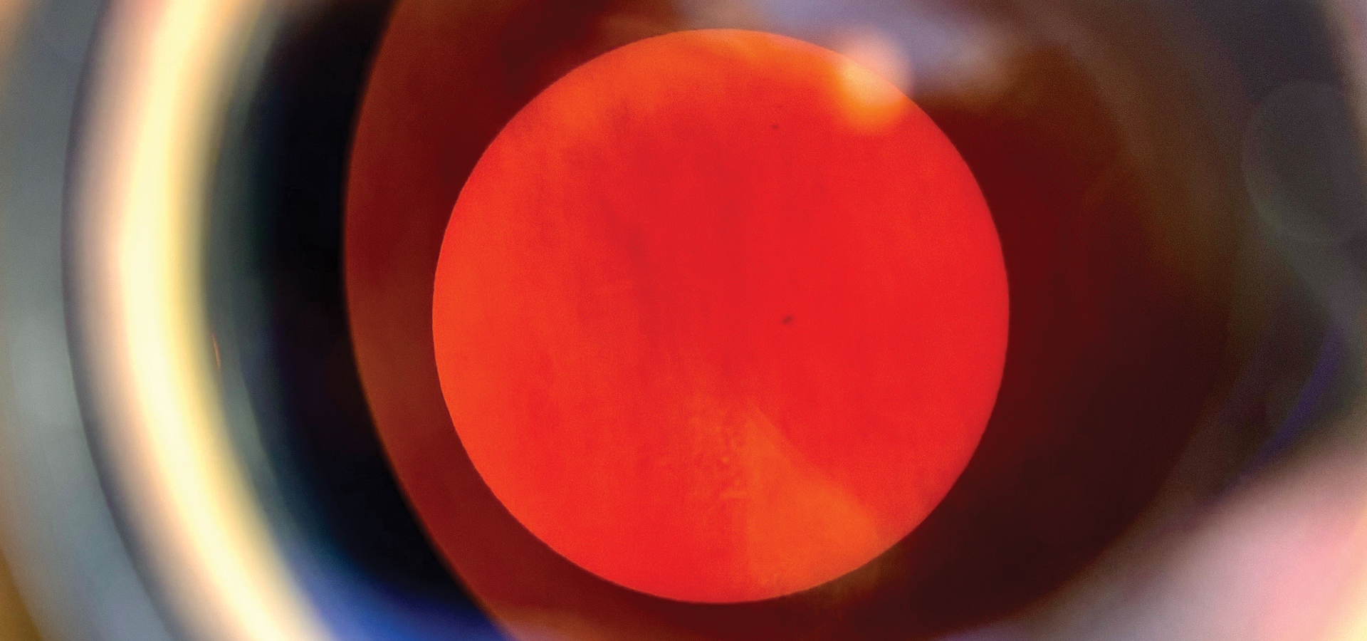 Solar eclipse through telescope